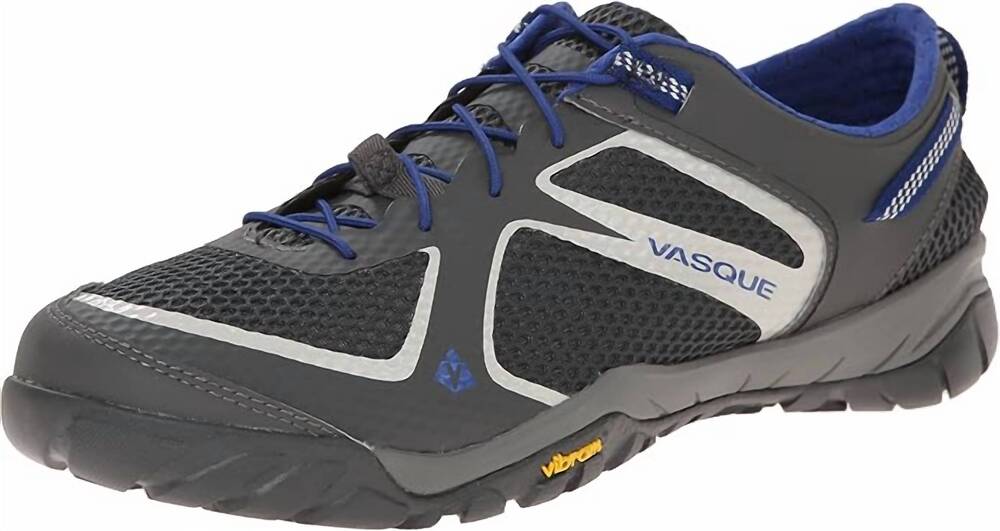 NEW VASQUE men's lotic performance hiking shoes in magnet/sodalite blue